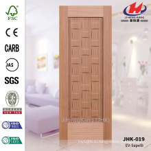 JHK-019 Каркас Сертификата сетки на основе натурального шпона Sapele HDF UAE Дверная панель